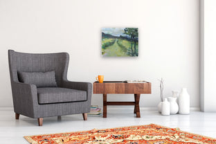 Path Toward Mountains, Provence by Janet Dyer |  In Room View of Artwork 