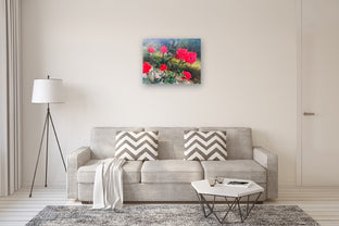 Seven Red Roses by Hilary Gomes |  In Room View of Artwork 