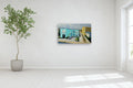Original art for sale at UGallery.com | Turquoise Modern by Mitchell Freifeld | $2,675 | oil painting | 30' h x 50' w | thumbnail 5
