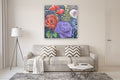 Original art for sale at UGallery.com | Floral Expression by Mary Pratt | $3,900 | oil painting | 48' h x 48' w | thumbnail 5