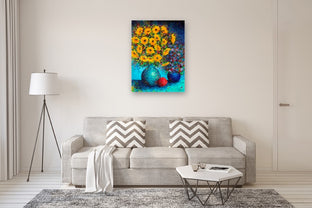 Sunflowers in Bloom by Jeff Fleming |  In Room View of Artwork 