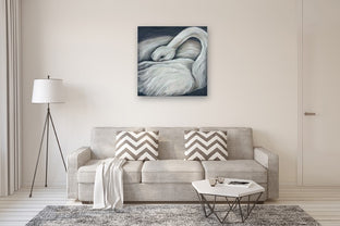 Peaceful Swan by Pamela Hoke |  In Room View of Artwork 