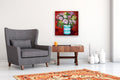 Original art for sale at UGallery.com | Striped Vase by Judy Mackey | $1,050 | oil painting | 24' h x 24' w | thumbnail 5