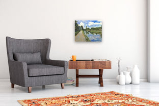 Lambertville Canal by Onelio Marrero |  In Room View of Artwork 