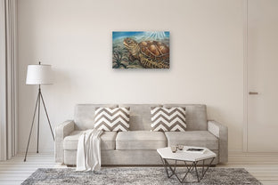 Just Chill, Sea Turtle by Pamela Hoke |  In Room View of Artwork 