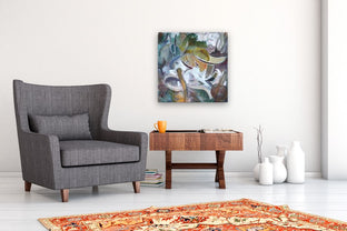 Pond with Fallen Tree by Robert Hofherr |  In Room View of Artwork 