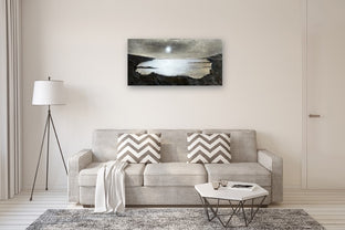 Moon Over the Lake by Fernando Garcia |  In Room View of Artwork 