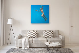 Falling in Blue by Nata Zaikina |  In Room View of Artwork 