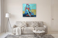 Original art for sale at UGallery.com | Triangle Pose by Gail Ragains | $3,750 | acrylic painting | 40' h x 40' w | thumbnail 5