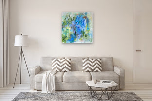 Blue Hydrangea Echos by Alix Palo |  In Room View of Artwork 