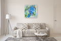Original art for sale at UGallery.com | Blue Hydrangea Echos by Alix Palo | $900 | acrylic painting | 36' h x 36' w | thumbnail 5