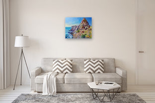 Malibu Rock, Southwestern Landscape, Noon by Suren Nersisyan |  In Room View of Artwork 