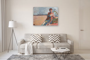 Beach Chair by Gail Ragains |  In Room View of Artwork 