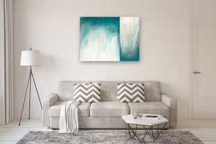 Diving In - Teal Cloud by Marie-Eve Champagne |  In Room View of Artwork 