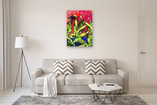 Red Parrot by Rick "Marlowe" Schneider |  In Room View of Artwork 