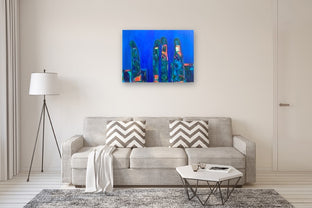 Igniting the Blues by Robin Okun |  In Room View of Artwork 