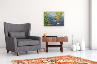 Ducks on the River by Onelio Marrero |  In Room View of Artwork 