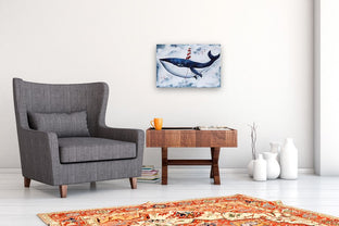 Whale & The Lighthouse by Evgenia Smirnova |  In Room View of Artwork 