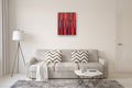 Original art for sale at UGallery.com | Red/Black Triple Stripes by Janet Hamilton | $1,575 | oil painting | 30' h x 24' w | thumbnail 5