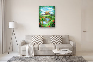 Mountain Paradise by Kira Yustak |  In Room View of Artwork 