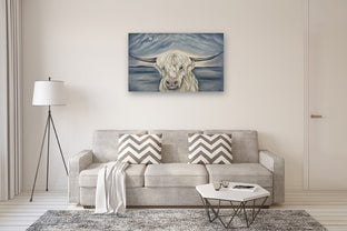 Island Moon Cow by Pamela Hoke |  In Room View of Artwork 