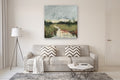 Original art for sale at UGallery.com | A Soft Evening by Ronda Waiksnis | $3,800 | oil painting | 48' h x 48' w | thumbnail 5