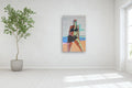 Original art for sale at UGallery.com | Beach Woman by Gail Ragains | $1,050 | acrylic painting | 55' h x 36' w | thumbnail 5