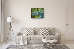 Mixed Water Lilies Spotted Sunlight by Onelio Marrero |  In Room View of Artwork 