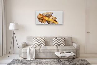 Red-Tailed Hawk on the Hunt by Emil Morhardt |  In Room View of Artwork 