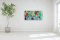 Original art for sale at UGallery.com | Sunflowers by Julia Hacker | $3,350 | acrylic painting | 30' h x 60' w | thumbnail 5