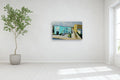 Original art for sale at UGallery.com | Turquoise Modern by Mitchell Freifeld | $2,825 | oil painting | 30' h x 50' w | thumbnail 5