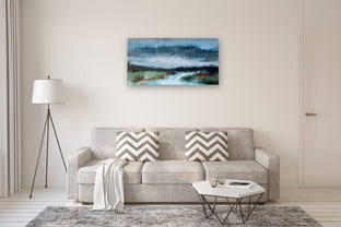 Weather over Spear River by Ronda Waiksnis |  In Room View of Artwork 