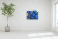 Original art for sale at UGallery.com | Nikko Blue by Kira Yustak | $2,775 | acrylic painting | 30' h x 49' w | thumbnail 5