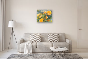 Golden Roses by Hilary Gomes |  In Room View of Artwork 