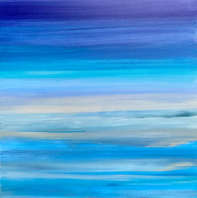acrylic painting by Alicia Dunn titled Blue Fusion
