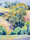 Original art for sale at UGallery.com | California Summer Hills by Catherine McCargar | $625 | watercolor painting | 12' h x 16' w | thumbnail 4