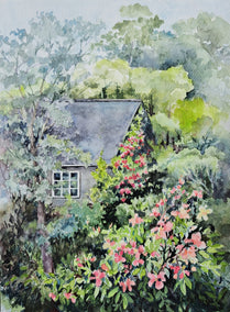 watercolor painting by Catherine McCargar titled The Neighbor's Cottage