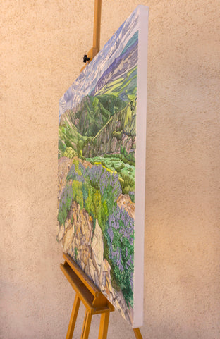 Lupine and Talus by Crystal DiPietro |  Side View of Artwork 