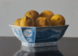 Lemons in a Chinese Porcelain by Daniel Caro |  Artwork Main Image 