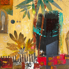 mixed media artwork by Darlene McElroy titled La Puerta