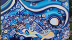 Original art for sale at UGallery.com | Under the Stars by Diana Elena Chelaru | $1,400 | acrylic painting | 36' h x 24' w | thumbnail 4