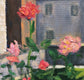 Original art for sale at UGallery.com | A Corner in Cortona; Coral Roses by Elizabeth Garat | $925 | oil painting | 18' h x 14' w | thumbnail 4