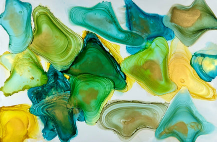 ink artwork by Eric Wilson titled Sea Glass Sensation