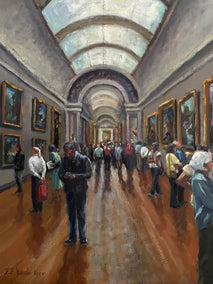 oil painting by Faye Vander Veer titled At the Louvre