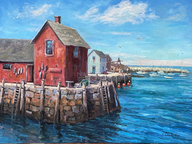 oil painting by Faye Vander Veer titled Summer in Rockport