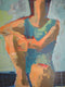 Original art for sale at UGallery.com | Poolside by Gail Ragains | $3,300 | acrylic painting | 36' h x 36' w | thumbnail 4