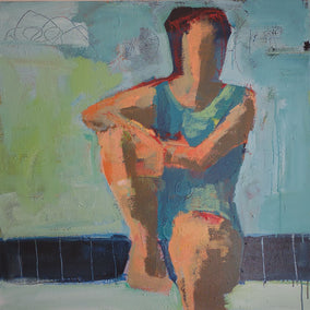 acrylic painting by Gail Ragains titled Poolside