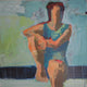 Original art for sale at UGallery.com | Poolside by Gail Ragains | $3,300 | acrylic painting | 36' h x 36' w | thumbnail 1