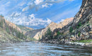 Original art for sale at UGallery.com | Salmon River Vista by Henry Caserotti | $1,375 | acrylic painting | 18.12' h x 29.12' w | thumbnail 1