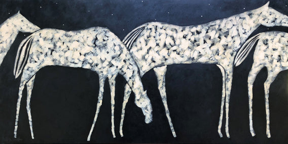 acrylic painting by Jaime Ellsworth titled Herd